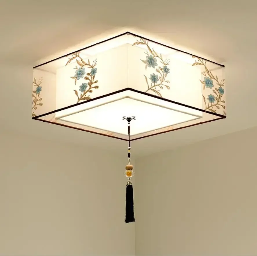 Новая потолочная лампа в китайском стиле для гостиной круглая спальни