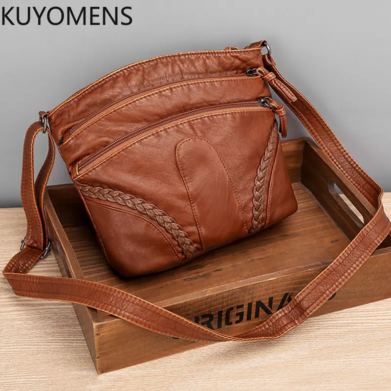 

Soft Leather Shoulder Bags Female Crossbody Bags For Women Ladies Bags Designer Retro Handbag High Quality