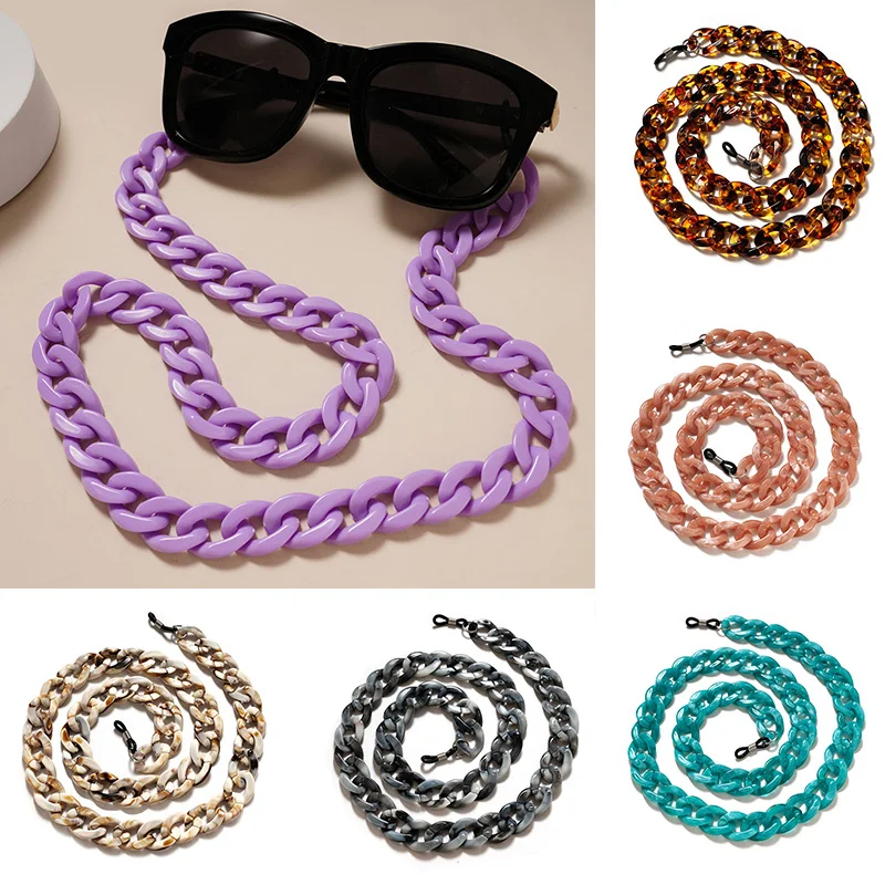 Acrylic Glasses Chain Fashion Neck Chains Lanyard Pendant Mask Holder Eyeglass Woman Ropes Cord For Glasses Summer Accessories