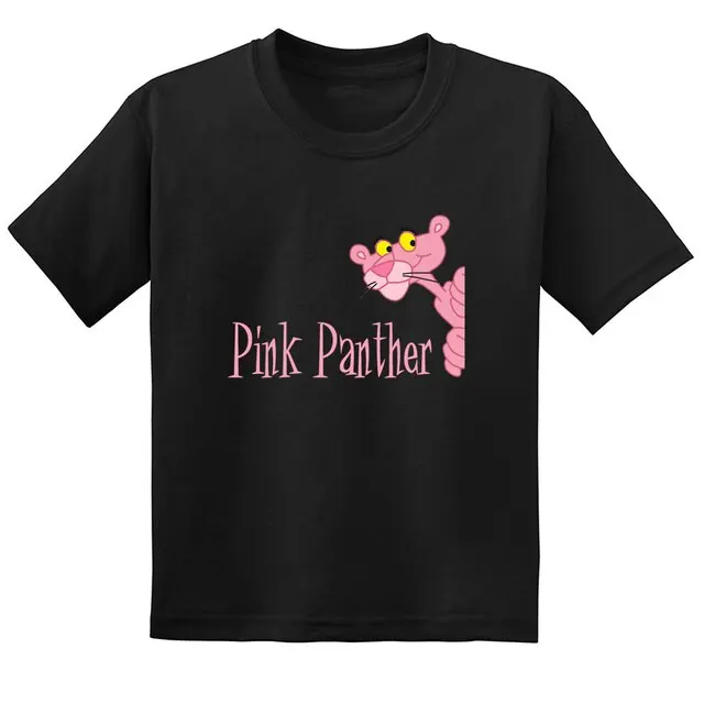 

Cute Pink Panther Tshirts Kid's Summer T-Shirts for Girls Cartoon Funny Prints T Shirt Boys Tees 100% Cotton Short Sleeve Tops