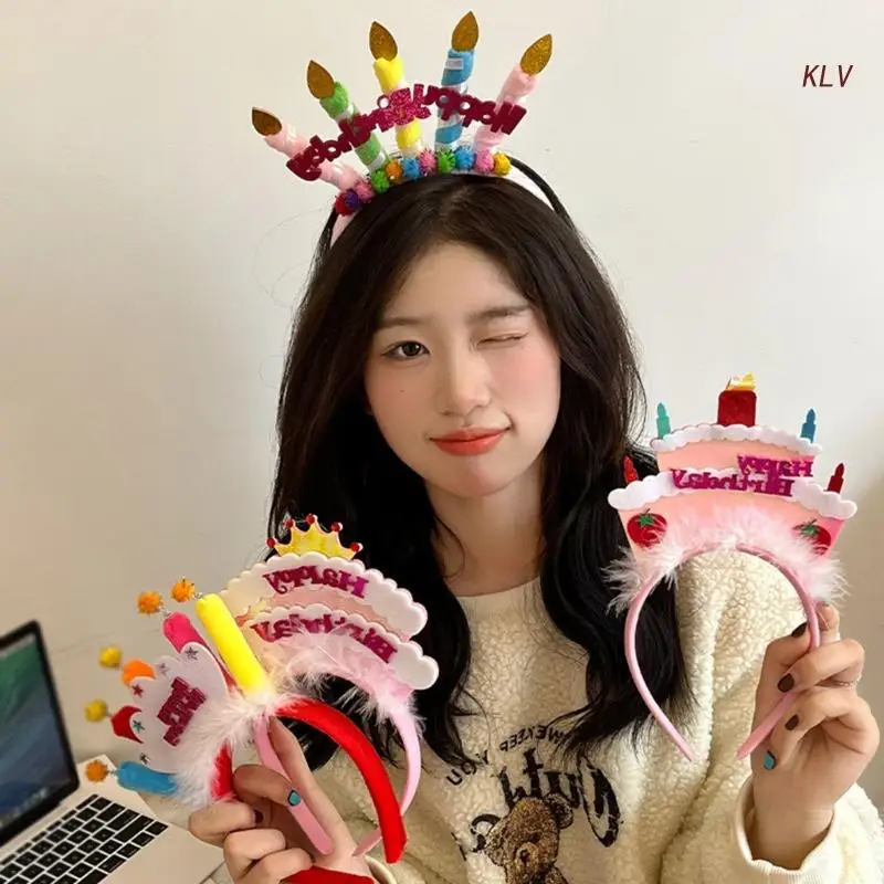 

Shinning Bling Tinsel Letter/ Shape Hair Hoop Festival Headband for Teens Adult Party Performances Hair Supplies