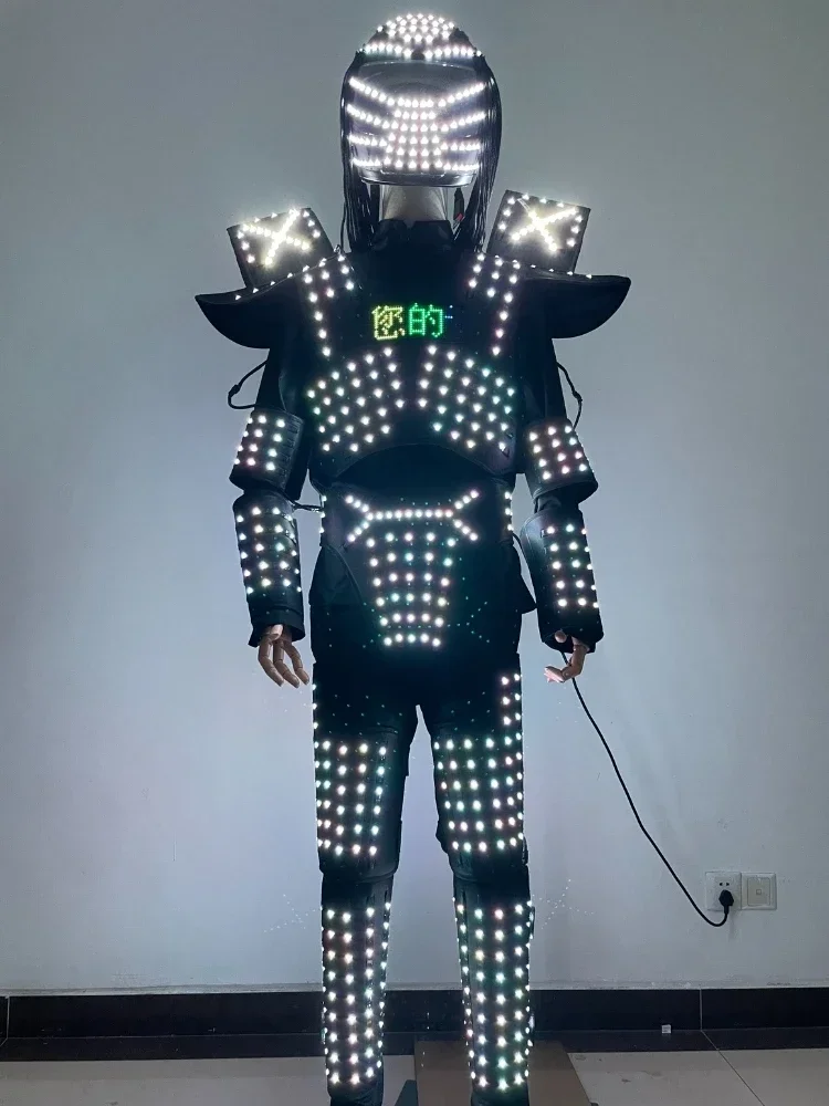 Землерийский косплей костюм робота сценический танец RGB светящаяся доспехи
