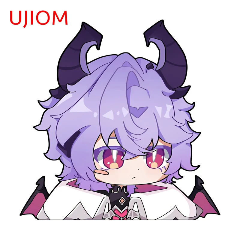 Фото UJIOM Простая наклейка на стену Genshin Impcat Mini Durin, художественная крутая индивидуальная наклейка на компьютерный холодильник, украшение игровой комнаты №1