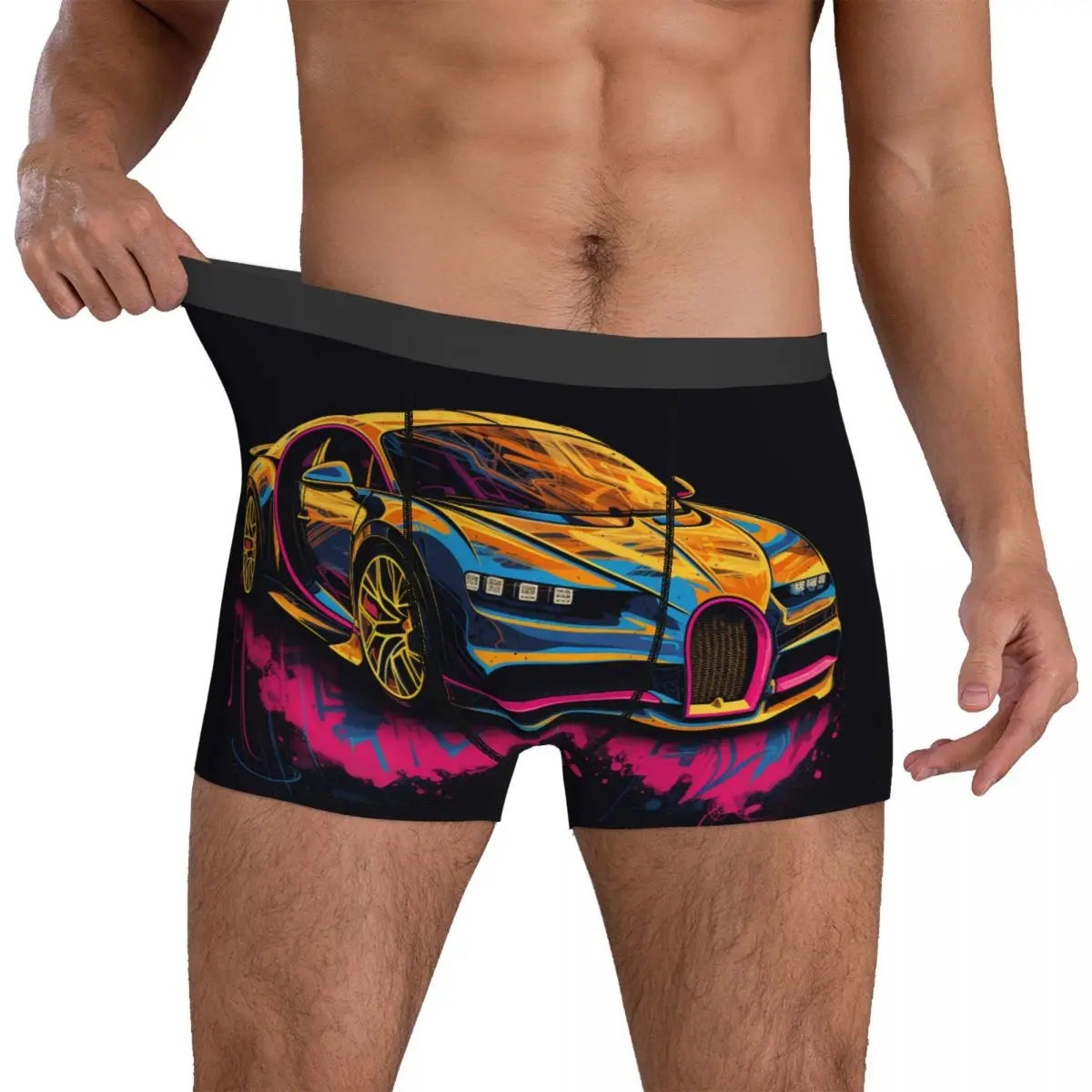 

Sports Car Underwear Vintage Cute Panties Design Shorts Briefs Pouch Males Large Size Boxer Shorts