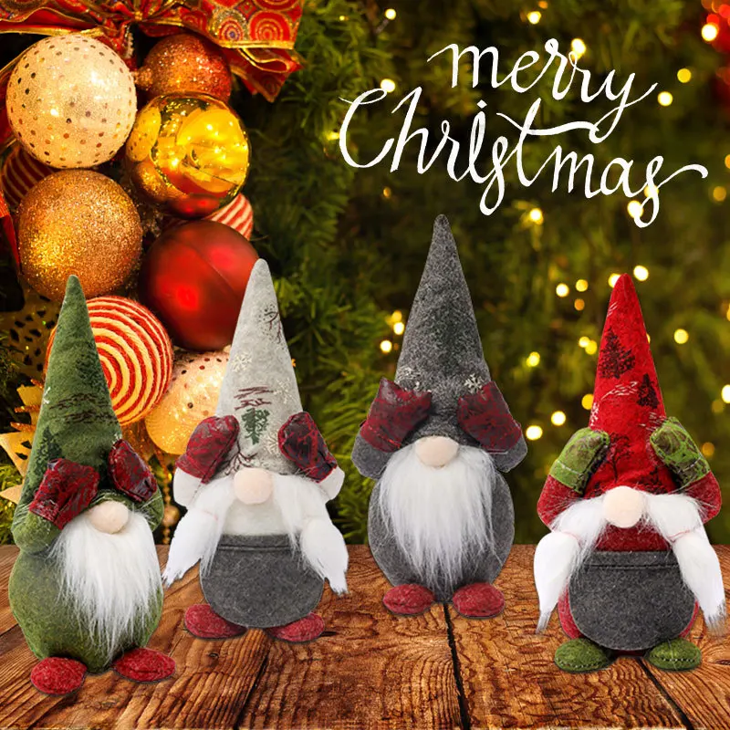 

Подвеска на рождественскую елку, снеговик, Санта-Клаус, подарок на Новый год, меховой шар, игрушка, подвеска для дома, украшение, рождественс...