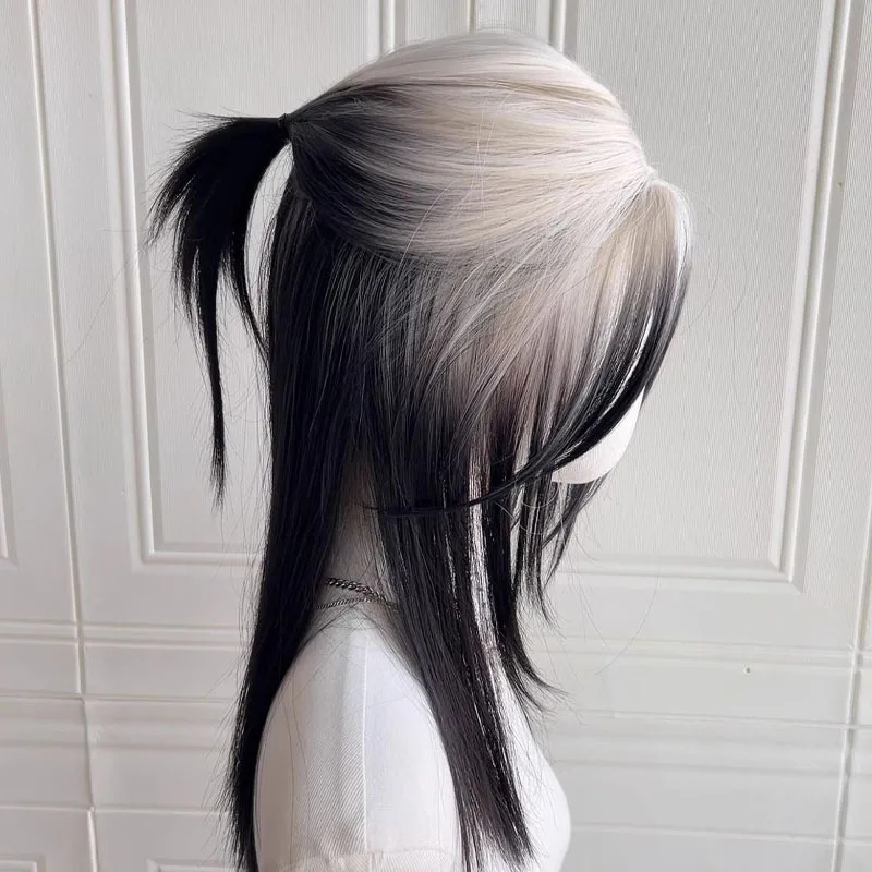 Шиммеры парики для мужчин и женщин Sissi волчий хвост длинные волосы градиентные