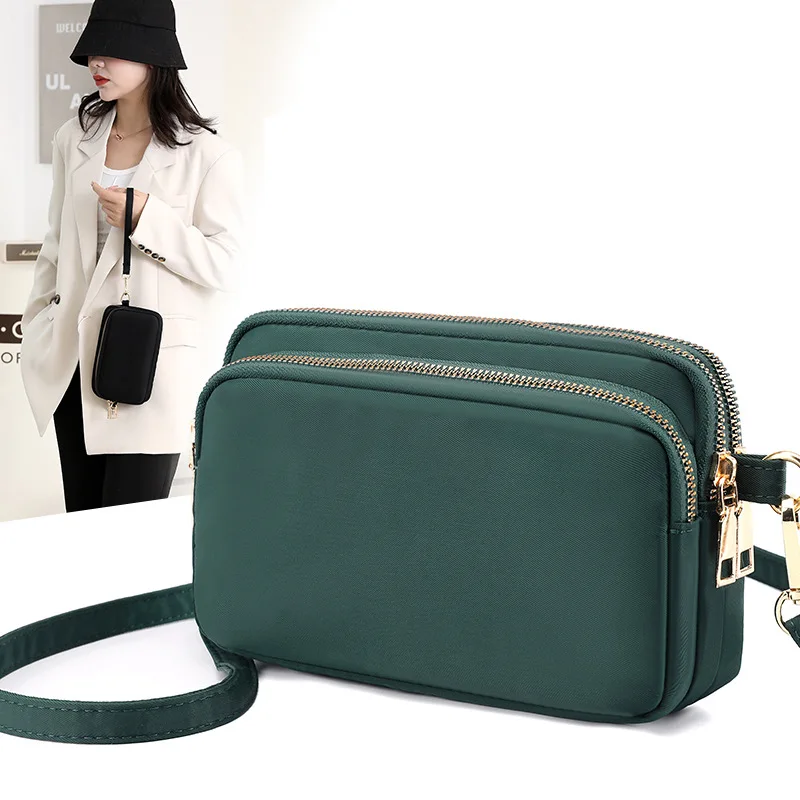 

Простая однотонная сумка, новинка 2022, модная повседневная сумка через плечо, легкая водонепроницаемая нейлоновая сумка-мессенджер