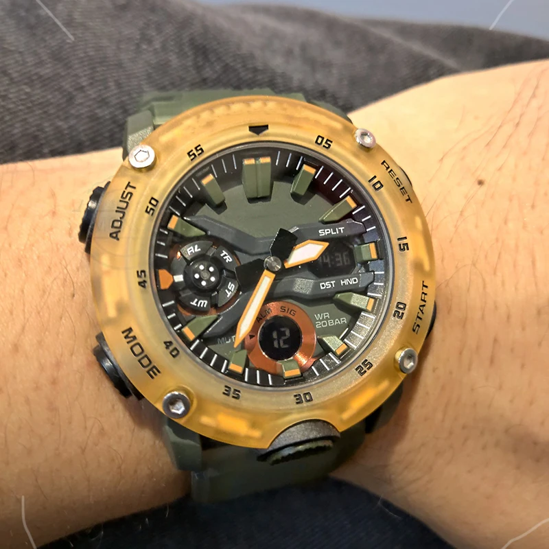 24mm Resin Strap Suitable For Casio Pro Trek GA2000 PRG-600 PRW-6600 PRG650 Watchbands Men's Sports Waterproof Watch Accessories