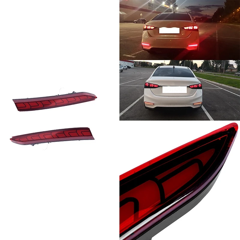 

for Hyundai Solaris Accent 2017-2020 Car LED Rear Fog Lamp Bumper Light