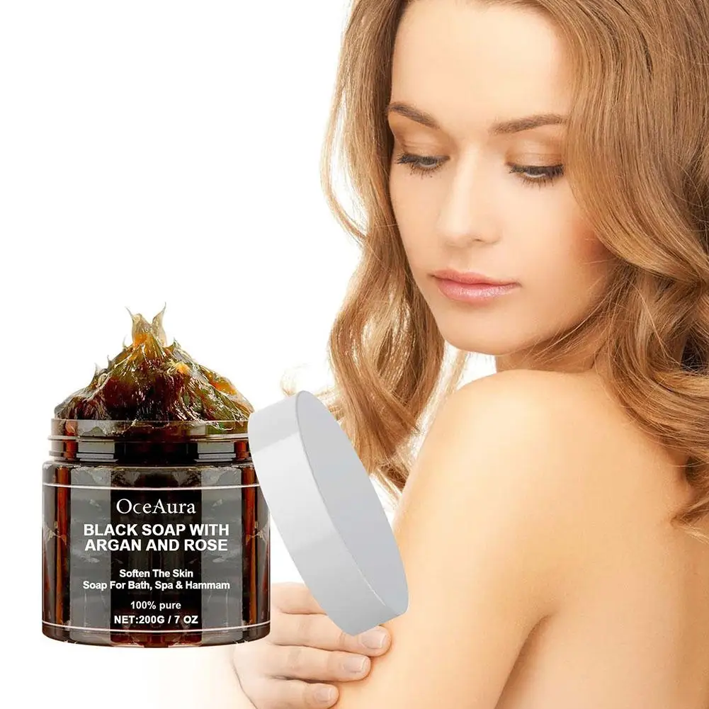 Черное мыло Beldi с арганией и розой Zawina марокканское увлажняющее Уход Прямая