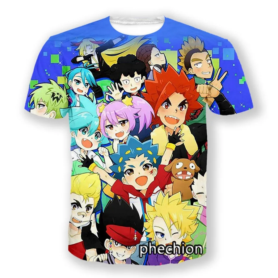 Футболка phechion Beyblade с 3D принтом для мужчин и женщин рубашка в стиле хип-хоп одежда