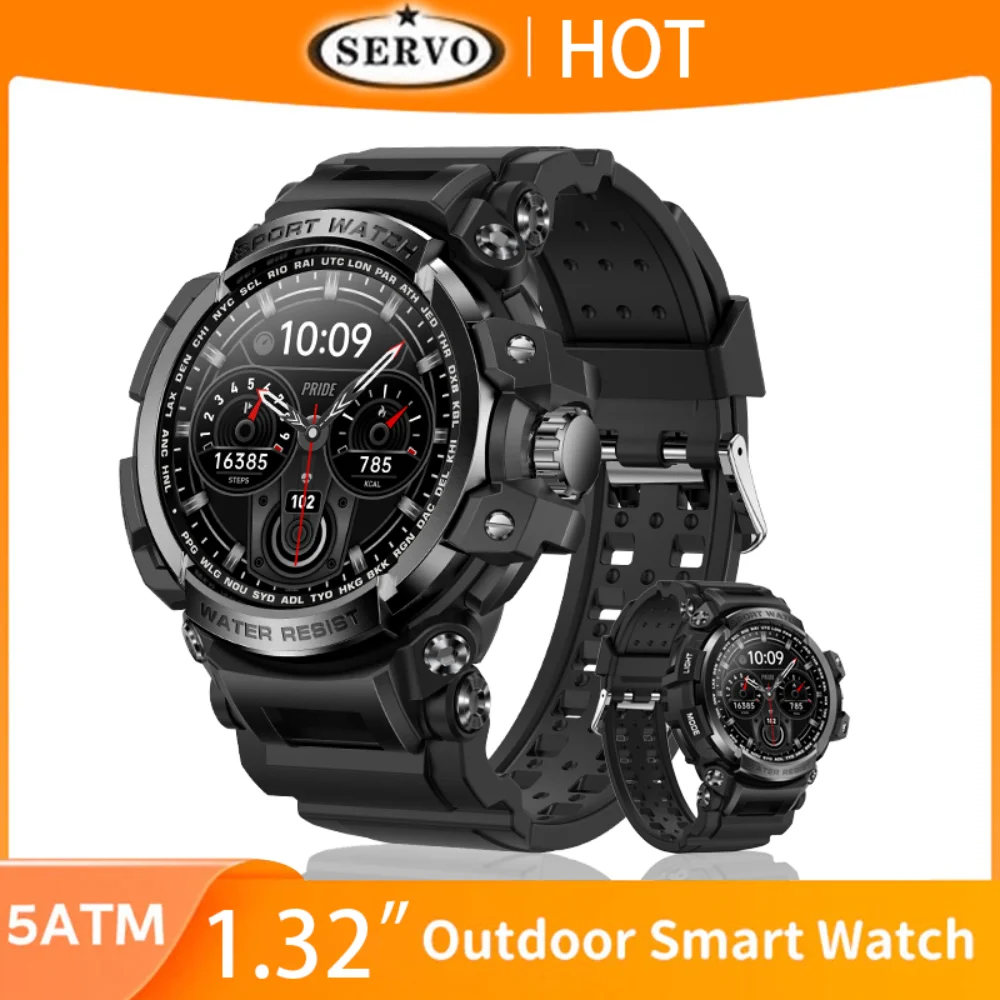 

2023 NEW Series LC16 IP68 Waterproof Men Smart Watch Sports Outdoor Sport Smartwatch Men Spo2/HR/BP Fitness Tracker Smart Clock