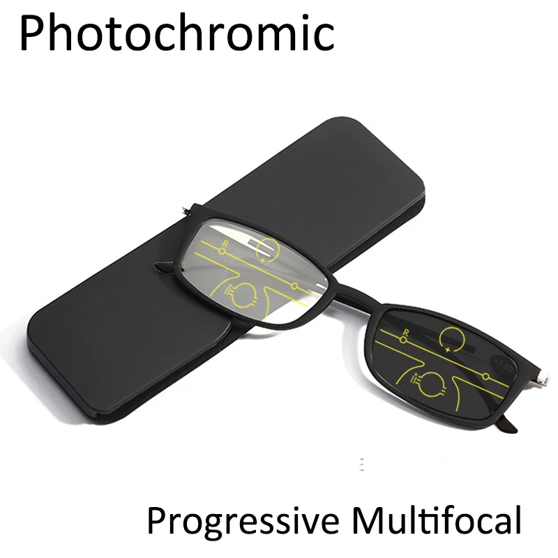 Ультратонкие портативные технические очки для чтения унисекс многофокальные TR90