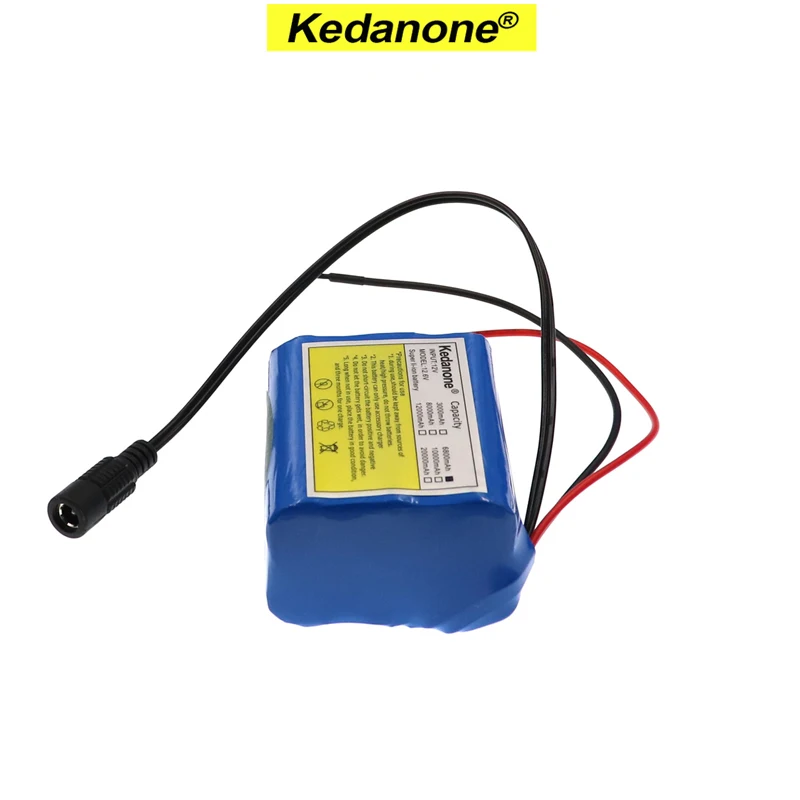 Литий-ионные перезаряжаемые аккумуляторы Kedanone 12 в 6800 мАч со стандартной защитной
