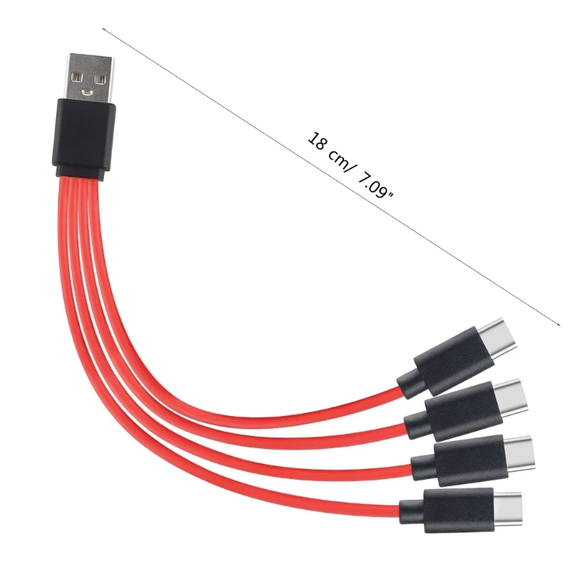 Прочный 4 в 1 преобразователь USB Type-C кабель шнур провод разделитель Зарядка порта