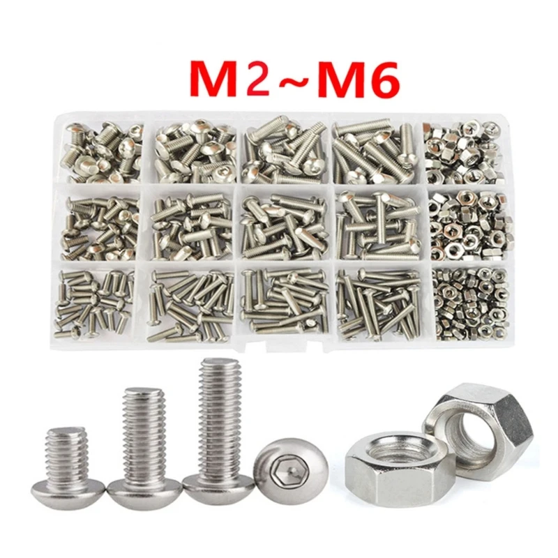 

Hexagon Allen Bike Machine Nut Set Assortment Box 304 Stainless Steel DropShipping