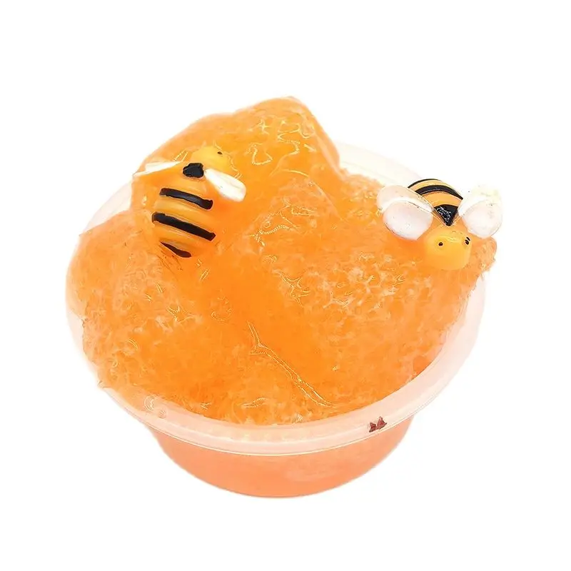 2022 60ml DIY Honeybee Mixing Cloud Slime Scented Stress Clay Toy Slime Supplies Fluffy Charms Slime Activator Kids Toys
