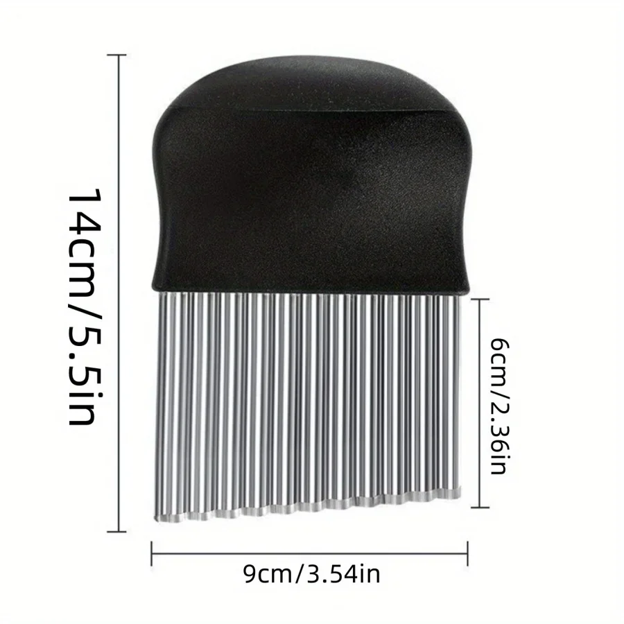 Нож Из Нержавеющей Стали С Волнистыми Краями - Скребок Для Картофеля И Овощей