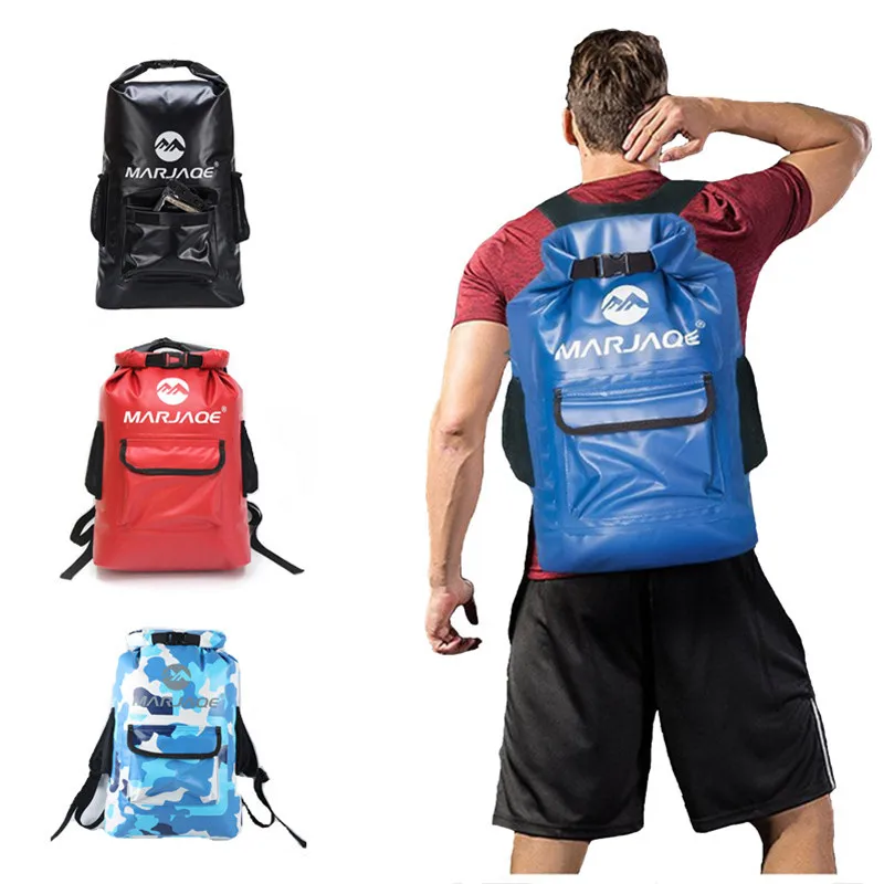 22L Camping Backpack Waterproof Dry Bag Swimming Bucket Storage for River Rafting Boating Kayaking Canoeing Outdoor Sports Bag