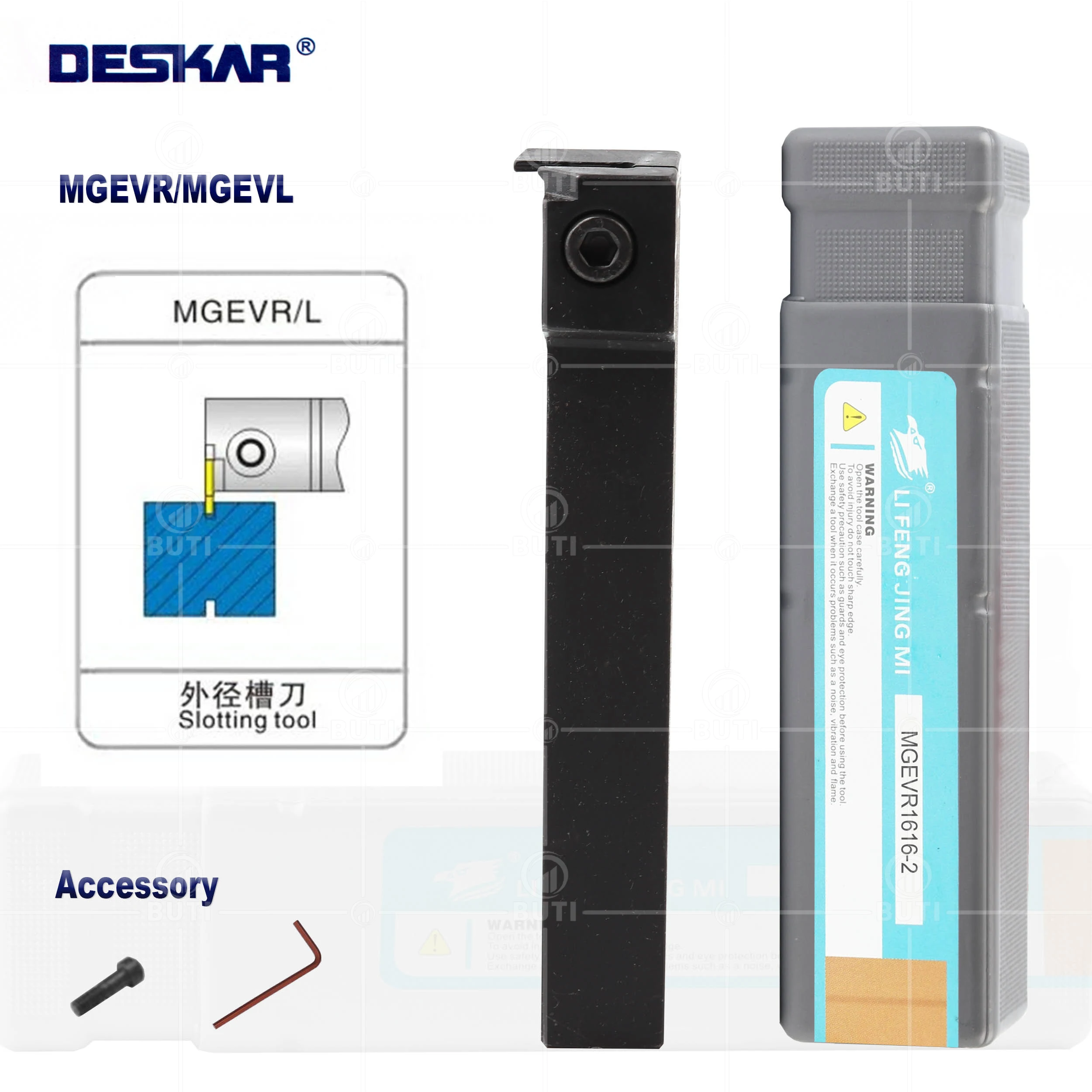 

DESKAR 100% Original MGEVR/MGEVL1616/2020 1.5/2/2.5/3/4mm CNC Lathe Cutter Slot Tools Arbor Cutting Tool Holder For MGMN Blades