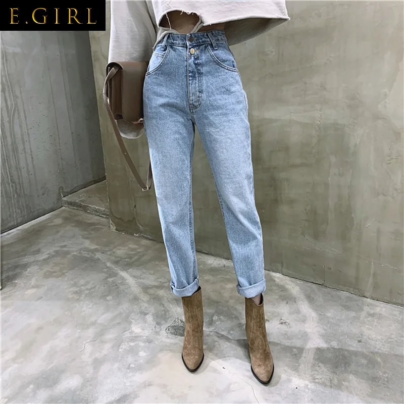 American Punk Women's Straight Fit Slim Washed Print Denim Pants Hot Girl  Shows Thin Retro High Waist Casual Cotton Ladies Jeans - AliExpress