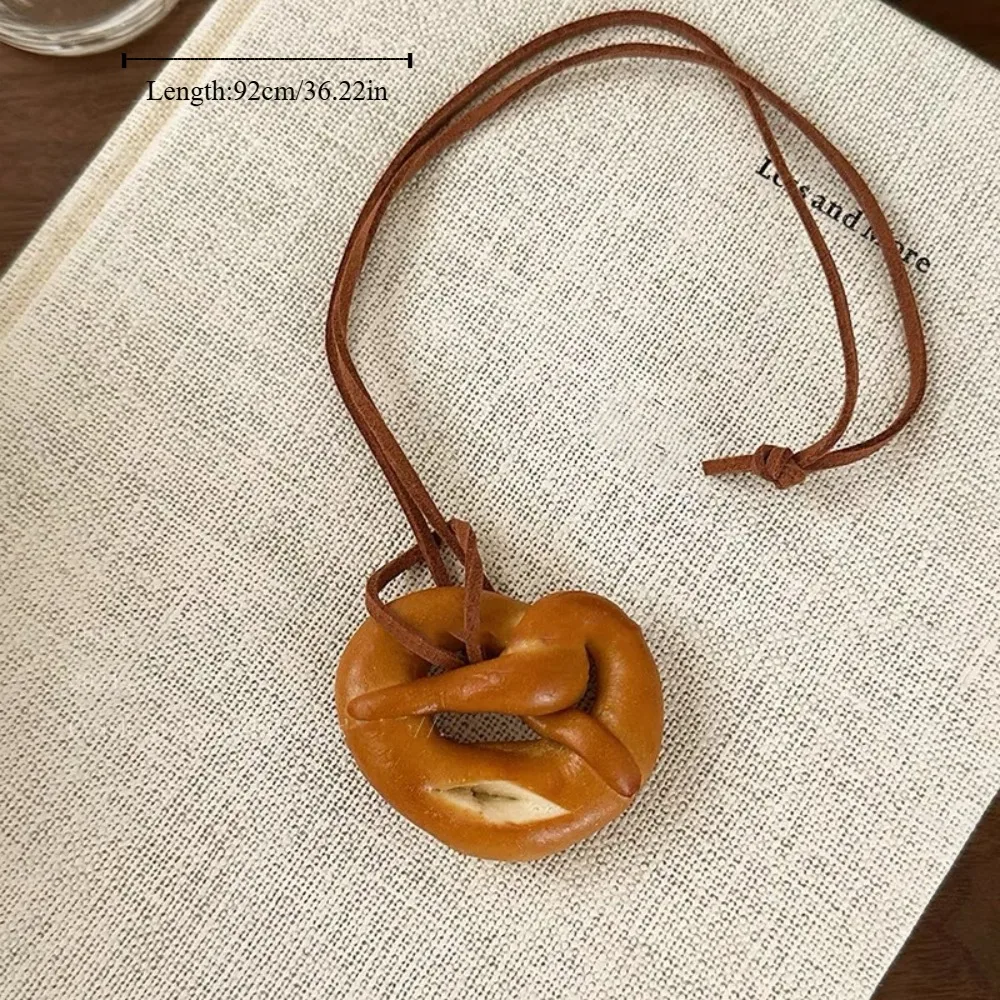Модная подвеска в виде щелочного хлеба Бублика кавайный корейский стиль веревка