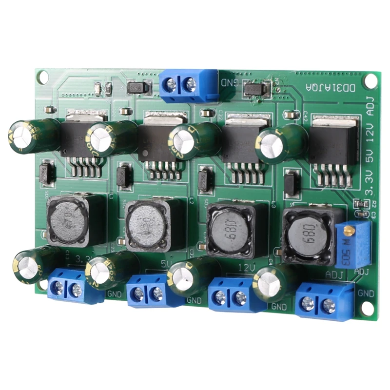 3A 4-канальный множественный импульсный модуль питания 3 В 5 12 ADJ Регулируемый выход