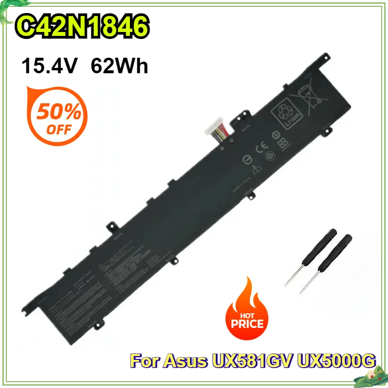 C42N1846 C42N1846-1 62 Втч Аккумулятор для ноутбука Asus UX581 UX581GV ZenBook Pro Duo UX581GV-H2002R 0B200- 03490000