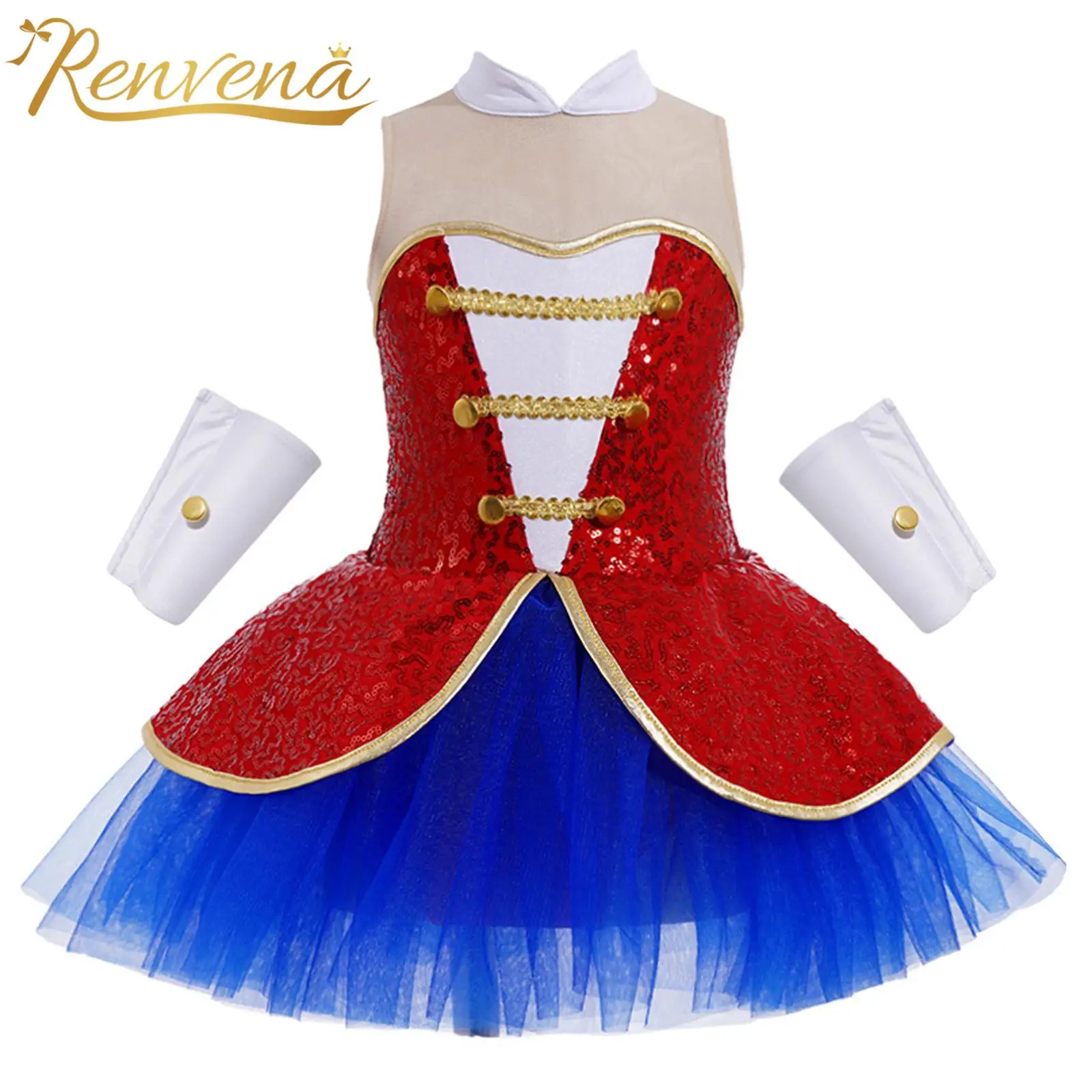 

Детское Сетчатое танцевальное платье без рукавов с блестками для девочек, балетное платье-пачка, леотарды Gymanstics, костюм для выступлений, та...