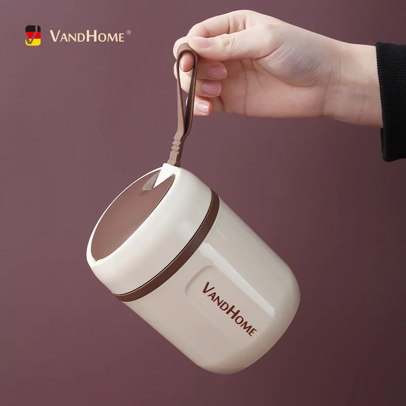 Мини Ланч-бокс VandHome с ложкой термоконтейнер из нержавеющей стали для завтрака