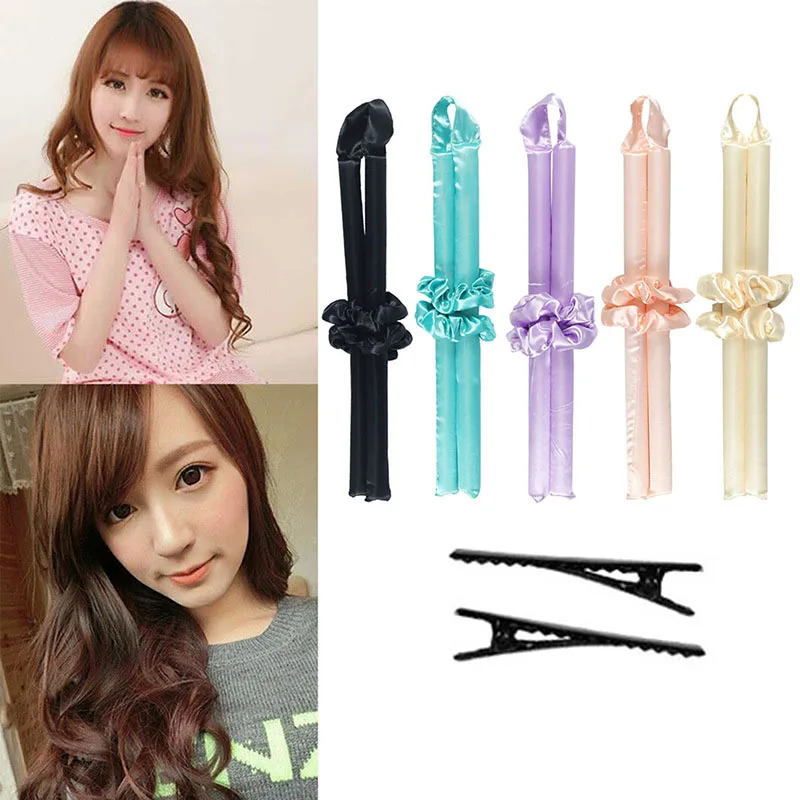 

Reusable Heatless Curling Rod Curler Headband Curly Hair Ribbon Soft Curlers