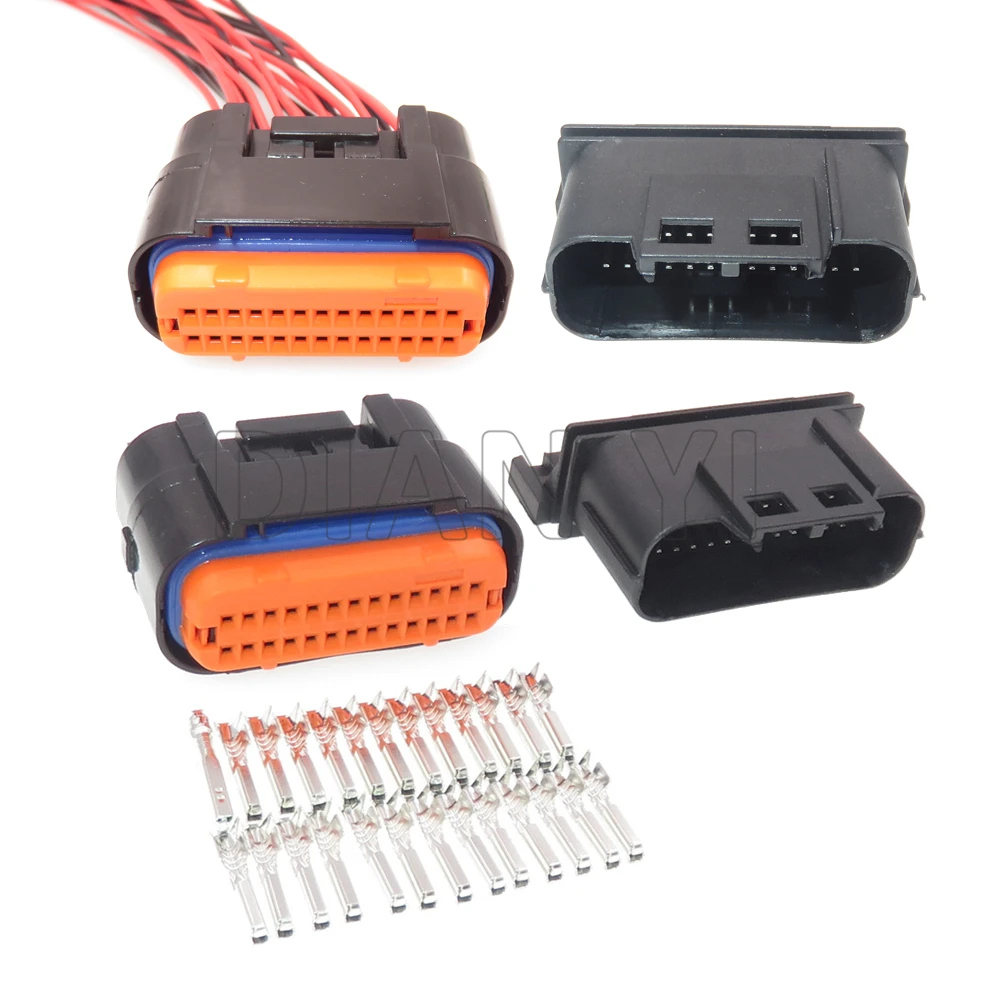 Автомобильный жгут кабелей 26 Way MX23A26NF1, 1 комплект, разъем ECU с кабелями MX23A26XF1, автомобильная водонепроницаемая розетка MX23A26SF1