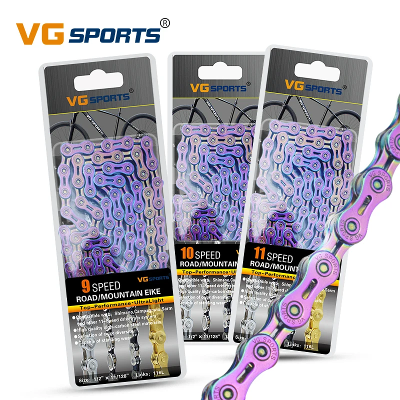 

Sports 8 9 10 11 12 Speed Chain Silver Half/Full Hollow Ultralight 116L 10s 11s 12s Mountain Road Bike Chains Parts