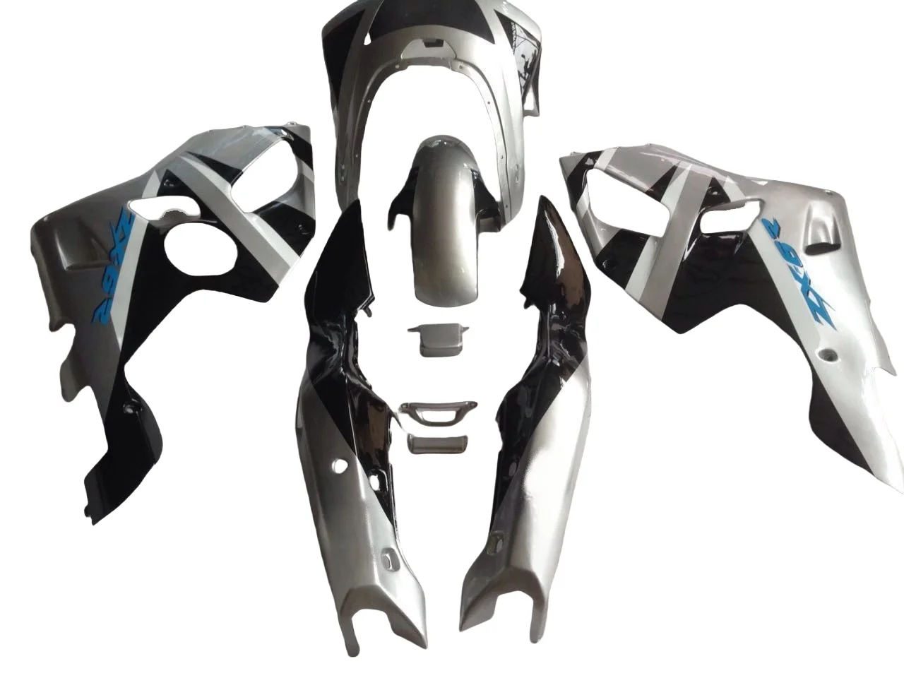 Комплект обтекателей на заказ для KAWASAKI Ninja ZX6R 94 95 96 97 ZX 6R 1994 1997 черный серебристый