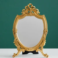 vintage mirror irregular oval round luxury portable small mirror dressing magnifying espejo cuerpo entero aesthetic room decor