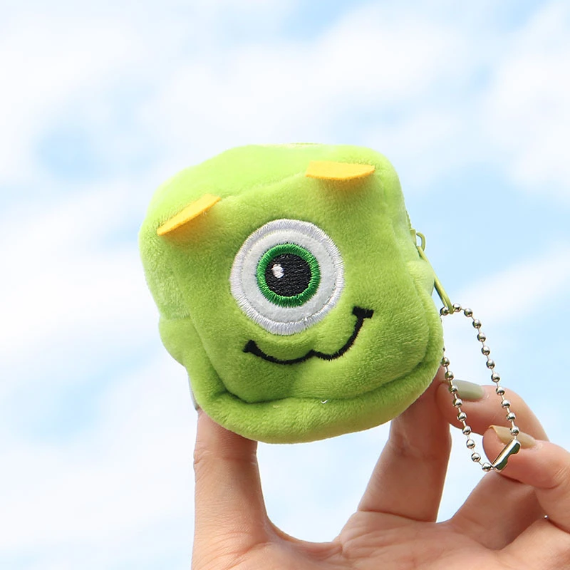 

Disney Mike Wazowski James P. Аниме фигурки Sullivan, плюшевые игрушки, двухмерный Кошелек для монет, мультяшная детская Аниме Сумка, игрушка