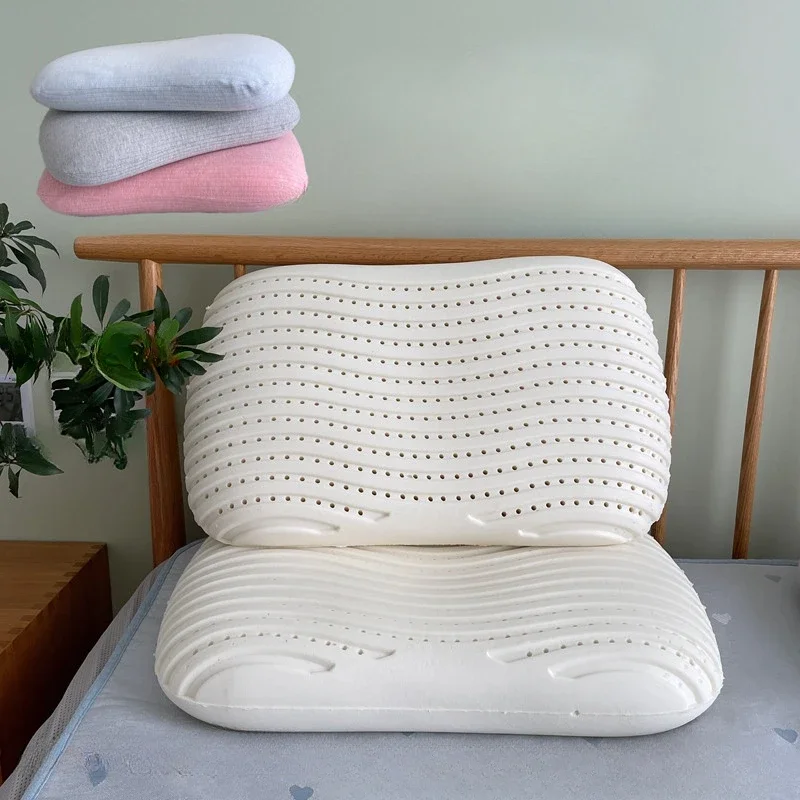 

Подушка из латекса с сердечником, 38 х60 см, пара подушек из натурального каучука для домашнего использования, защита для взрослых, подушка для шеи, внутренняя наволочка