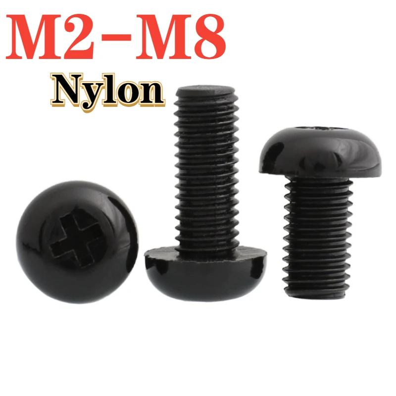 

Нейлоновые винты M2-M8 круглые головки