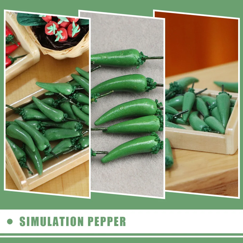 Мини-оegetable Model Jalapenos декор для растений комплект крошечного дома тыква красная