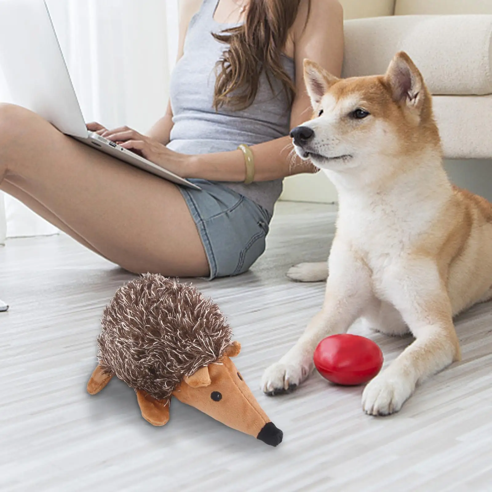 

Забавная игрушка-пищалка для собак, ежик, жевательная игрушка для домашних животных, Интерактивная пищалка, плюшевая игрушка