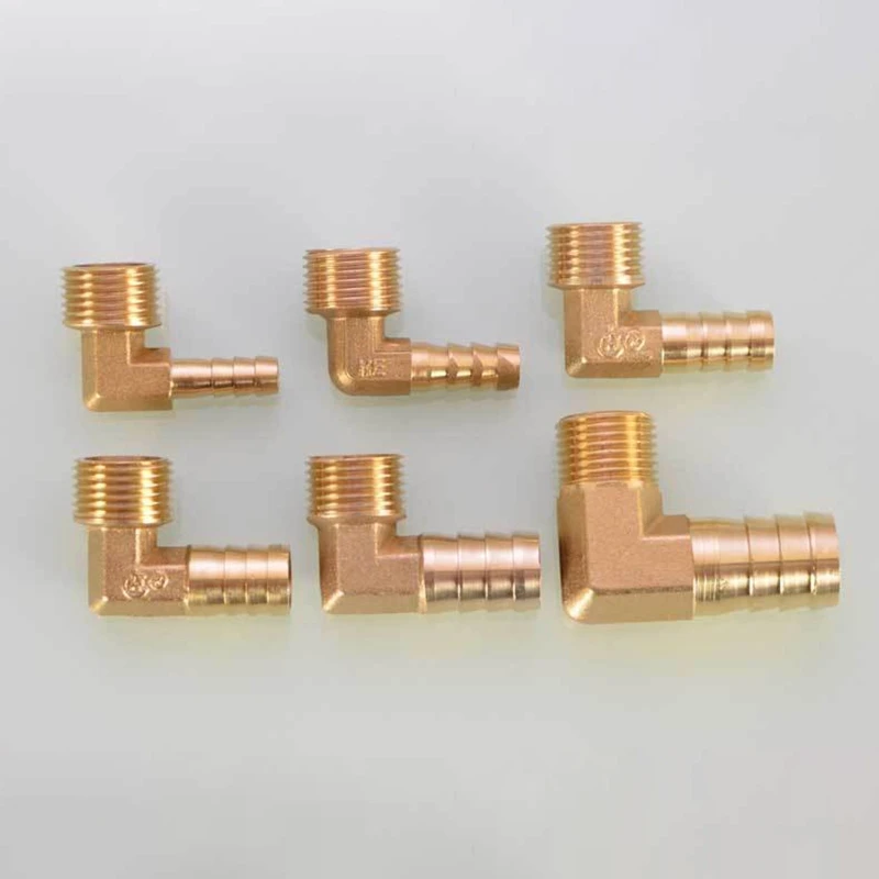 

Brass 90 Degree Hose Fitting Reducer Adapter 1/4" Male Female Thread Copper Connector Coupler Corrosion Resistance 87HA