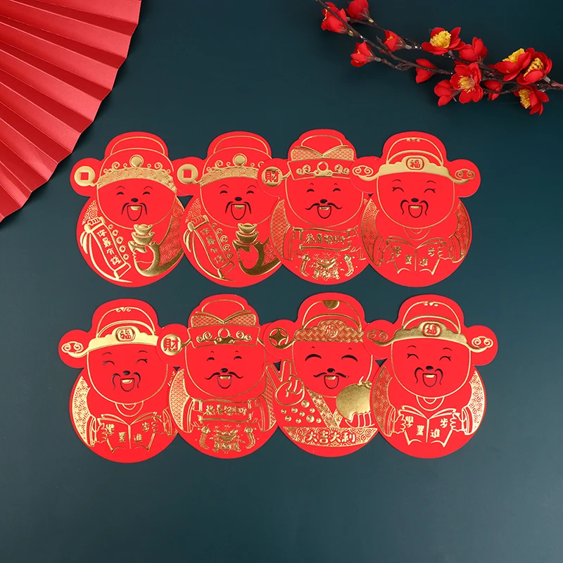 8pcs-2023-nouvel-an-chinois-du-lapin-dessin-anime-rouge-paquet-pliant-bronzage-traditionnel-chanceux-argent-enveloppes-rouges