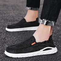 2022 new summer cloth shoes mens slip on lazy shoes korean trendy canvas shoes mens shoes casual sports skate shoes