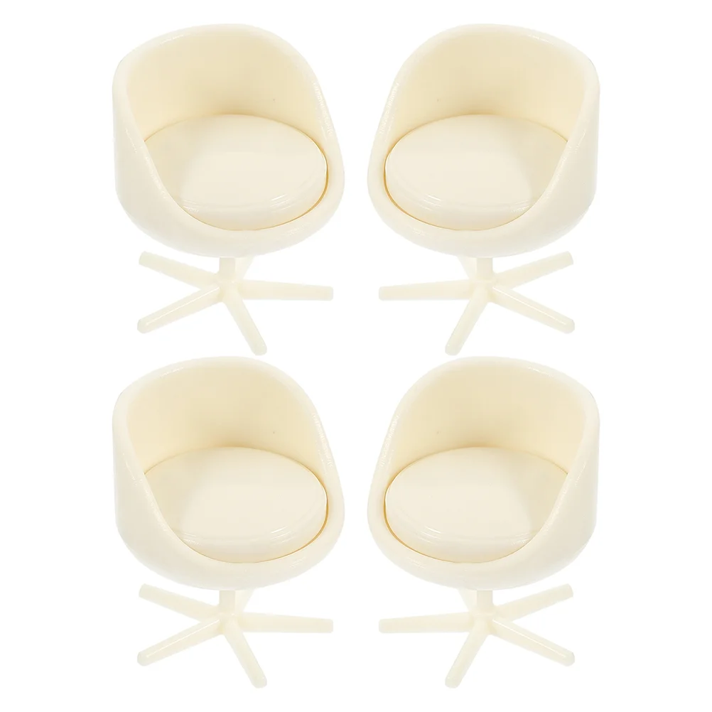 4 шт. мини офисный стул декоративная миниатюрная настольная мебель куклы