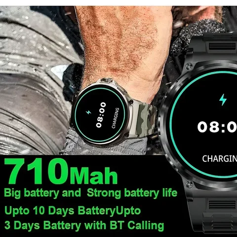 Новые 1,85-дюймовые умные часы Ultra HD, трек GPS, вызов HD Bluetooth; большой аккумулятор емкостью 710 мАч, циферблат 400+,