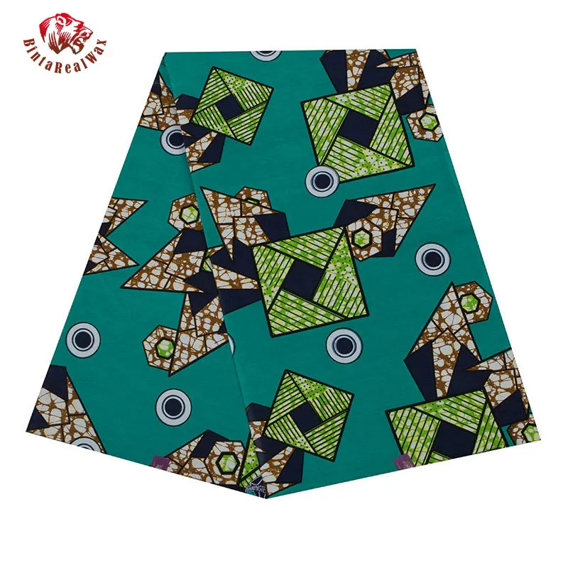 

Хлопчатобумажная ткань Bintarealwax в африканском стиле, высококачественный материал Анкара, Настоящая Африканская ткань с восковым принтом, 6 я...