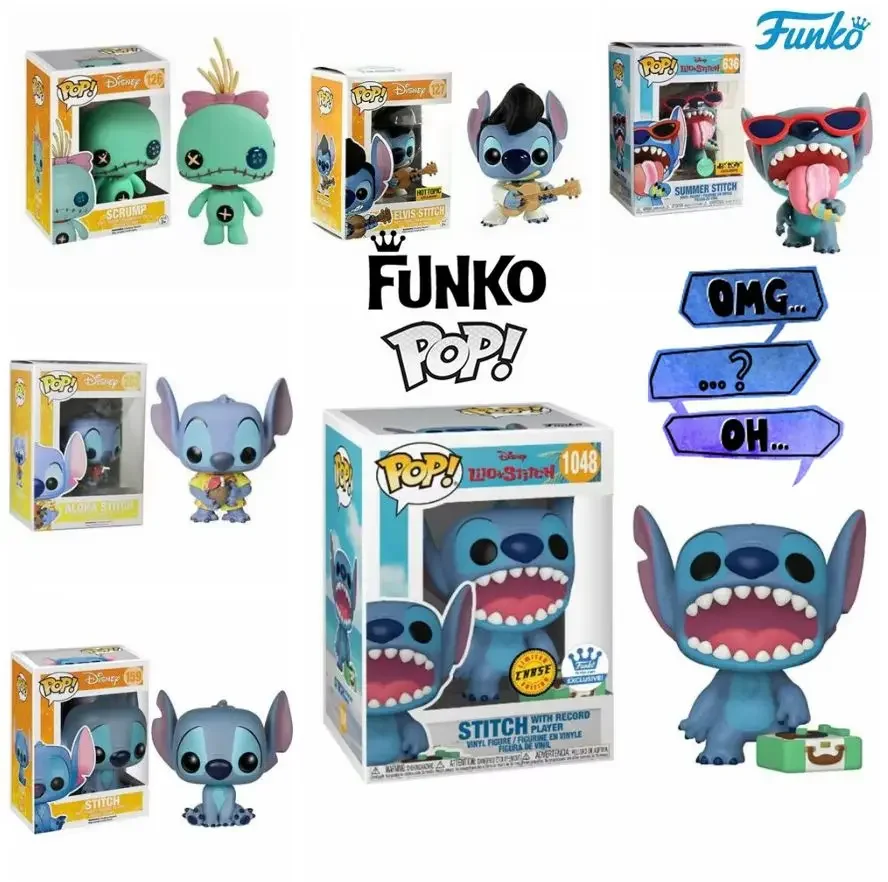 FUNKO POP Disney Stitch с проигрывателем пластинок 1048. # Летняя строчка 636 Scrump 126г. Элвис