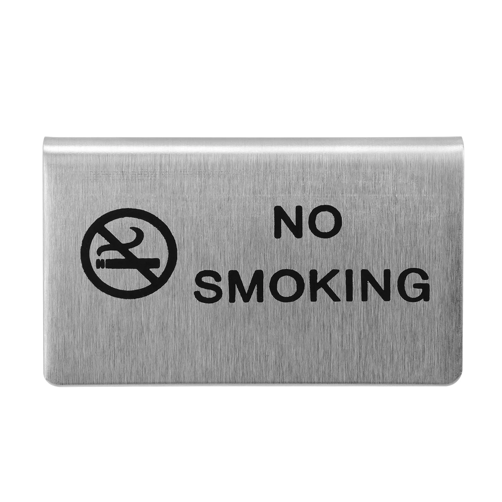

1pc No Smoking Table Sign Stainless Steel Table No Smoking Sign (Silver)