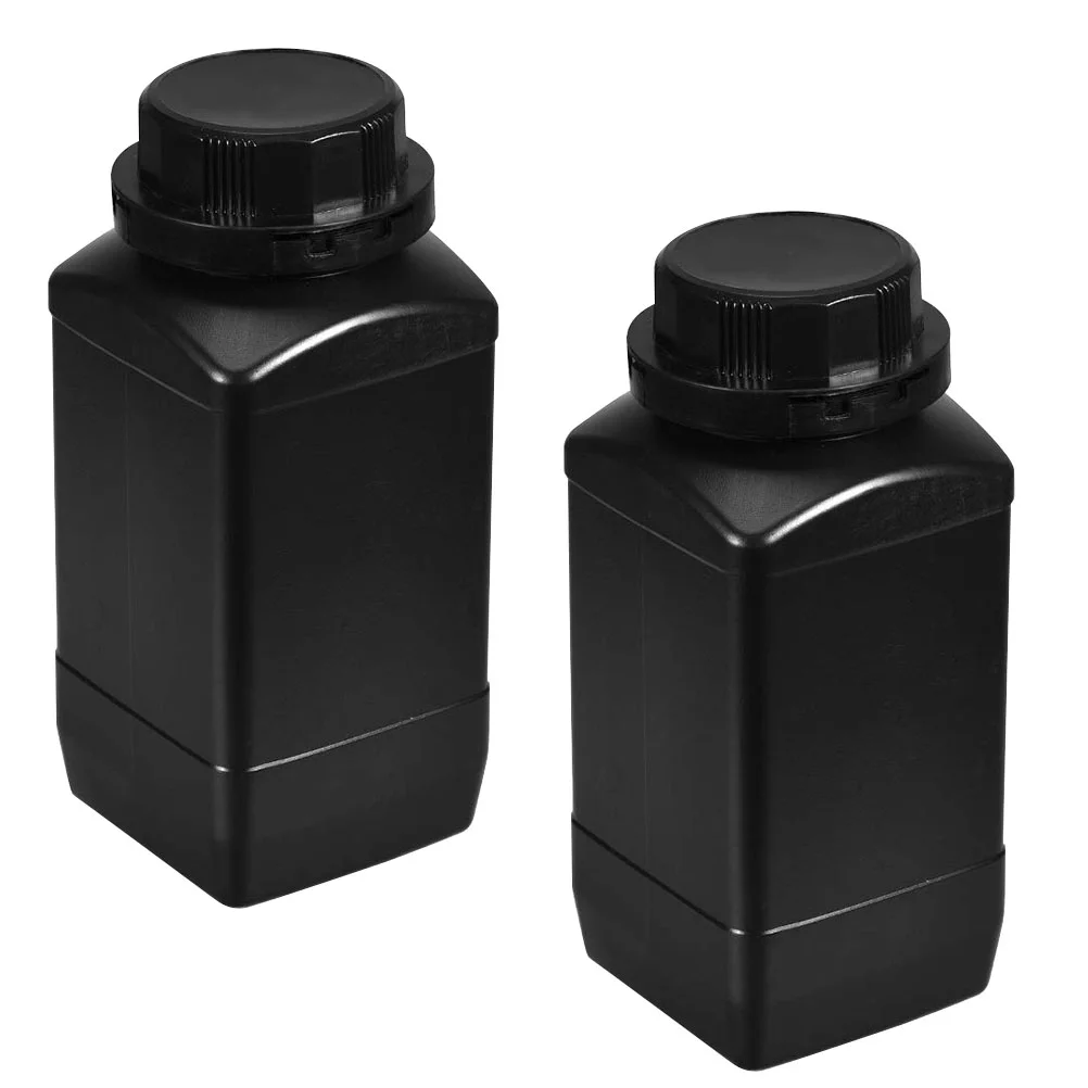 

2pcs 1000ml Chemical Reagent Bottles Plastic Wide Mouth Reagent Vial Bottles