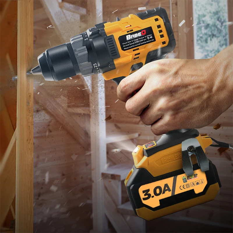 Набор электродрелей 13 мм с бесщеточной ударной дрелью крутящим моментом 25 + 3